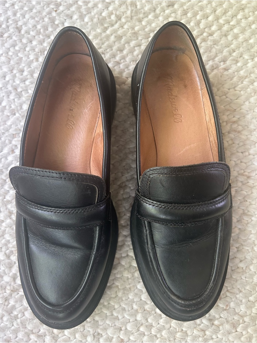 Madewell Black Leather Penny Loafers - Picture 3 of 4